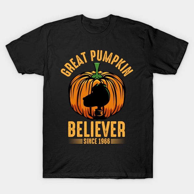 Great Pumpkin Believer Funny Scary Halloween T-Shirt by Funnyawesomedesigns